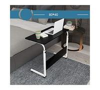Mobile Lap Table Computer Desk Stand Desk Height Adjustable Table Side Table for Bed Sofa (Color : Solid Wood Color 60x40cm)