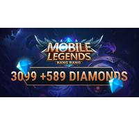 Mobile Legends Bang Bang 3099 plus 589 Diamonds