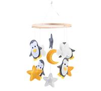 Mobile Lit BéBé Feutre Pingouin, éToile, Lune, Nuage Decoration Chambre Bebe Stimule Le DéVeloppement Visuel PréCoce Mobile BéBé Pour DéCorer Les Berceaux, Les Chambres D'Enfants Et Les Salons