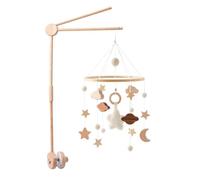 Mobile Lit Bébé, Support Mobile Bébé en Bois Mobile Bébé Bois Mobile Lit Carillon Éolien pour Bébé Cloche de Lit Carillon de Vent Suspendu Mobile Décoration de Berceau Garçon Et Fille
