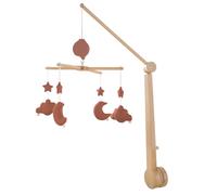 Sauthon Mobile musical bébé en bois 4 jouets Uni Terracotta