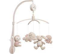 Mobile musical animals vieux rose-warm linen