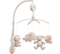 Mobile musical animals vieux rose-warm linen