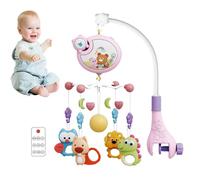 Mobile musical automatique - Appareil de jeu lumineux pour lit d'enfant - Système rotatif pour un sommeil paisible - Disposition mélodie relaxante - Module de mouvement avec projection de lumière