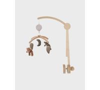 Noukies Mobile musical en bois Orso & Fluffy — Rotation automatique sans piles pour berceau/lit/parc