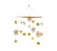 Mobile Musical Bébé Abeille et Fleur, Mobile pour Berceau, Jouet d’Éveil Sensoriel Suspendu, Décoration de Chambre Bébé, Cadeau de Naissance