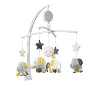 Mobile Musical Bébé Eléphant En Coton - Babyfan Gris TU