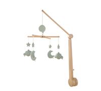 Mobile musical bébé en bois avec 4 jouets - uni petale vert TU