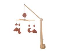 Mobile musical bébé en bois avec 4 jouets - UNI TERRACOTTA