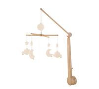 Mobile musical bébé en bois avec 4 jouets - UNI VANILLA