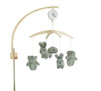 Mobile musical en bois pour bébé vert TU