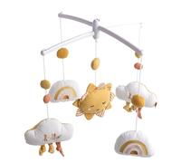Mobile musical en coton blanc