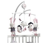 Mobile musical en polyester - miss fleur de lune blanc TU