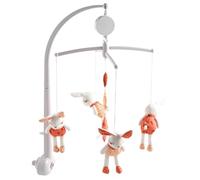 Mobile musical en velours blanc