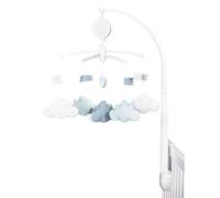 Mobile musical en velours - lily blanc/bleu TU