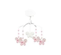 Mobile Musical Etoiles Papillons Fleurs Roses