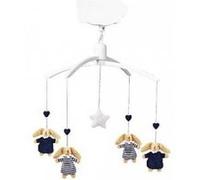 Mobile Musical - TROUSSELIER - Lapin Nid d'Ange - Bleu marine et Mariniere
