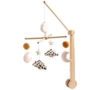 Sauthon Mobile musical bébé en bois Léopard – 4 jouets – écru/caramel TU