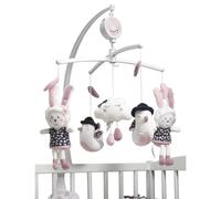 Mobile musical lit bébé | Miss Fleur de Lune | Mobile lit bébé | Décoration chambre bébé | Cadeau naissance | Sauthon