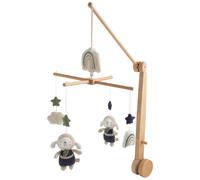 Sauthon Mobile musical en bois Petit Soleil avec jouets en coton Bleu TU