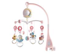 Mobile musical pour bébé avec projection d'étoiles - Aide à l'endormissement pour bébé - Mobile rotatif avec projecteur d'étoiles - Berceuses apaisantes et lumière douce pour chambre de nourrisson et