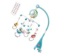 Mobile musical pour berceau avec projecteur de veilleuses musicales et fonction de minuterie, hochets suspendus et télécommande