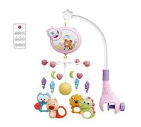 Mobile Musical Pour Berceau De Bébé Avec Projecteur 400 Airs Apaisants Stimulation Sensorielle Rotative Télécommandée Sucette De Sommeil Multifonction Pour Bébé
