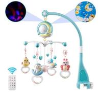 Mobile Musical pour Lit Bb Tlcommand Projection de Lumires Musiques et Sons ds la Naissance Mobile Musical - bleu