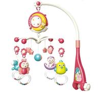 Mobile Musical pour lit bébé 3 en 1 Tournant Télécommandé Projection de Lumières Musique Jouets de chevet jouets éducatifs Sécurité