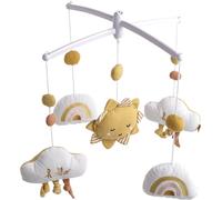 Mobile musical en coton blanc
