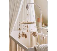 Mobile musical tissu et velours beige TU