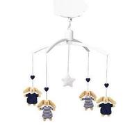 Mobile Musical Lapin Nid d'Ange Bleu marine et Mariniere Bleu G