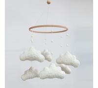 Mobile nuage pour berceau bohème pour berceau, couffin boucle, mobile de bébé pour filles et garçons, mobiles neutres pour chambre d'enfant