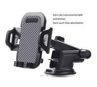 Mobile phone holder car suction cup & ventilation 3 in 1, mobile phone holder car accessories with universal clip, 360° rotation