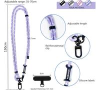 Mobile Phone Lanyard,Adjustable Phone Lanyard For Keys,All Smartphones (Blue)