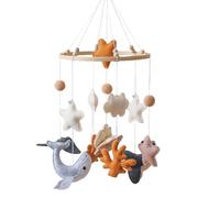 Mobile Pour Bébé - Carillon À Vent Suspendu Avec Créatures Marines, Jouets Marins De Dessin Animé, Cloche De Berceau Douce, Décoration De Lit Mignonne | Berceau Pour Chambre À Coucher, Crèche Pour Nou