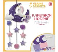 Mobile pour bébé en feutrine à customiser Licorne