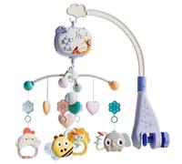 Mobile pour bébé - Jouet musical télécommandé | Accessoire de berceau rotatif avec figurines suspendues, mélodies douces, design détachable pour chambre d'enfant, chambre à coucher, temps de jeu
