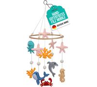 Mobile Pour Bébé- Table À Langermobile- Avec Animaux De L'océan En Feutre-Mobile Pour Lit De Bébé- Carillon Éolien À Suspendre- Cloche De Lit De Bébé- Décoration De Chambre De Bébé