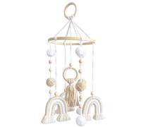 Mobile pour berceau 20x49 cm motif arc-en-ciel bohème décoration de chambre d'enfant à suspendre