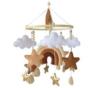 Mobile pour berceau 23 x 45 cm arc-en-ciel décoration de chambre à suspendre style bohème
