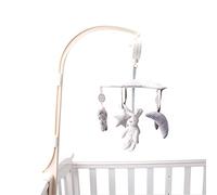 Mobile pour Berceau Bébé, Mobile pour Berceau avec Boîte à Musique Sonnette de Lit Et Peluche Rotative Ours en Peluche, Hibou Pépinière Carillons Éoliens Suspendus, Cadeau pour Nouveau-né-40cmx20cm