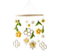 Mobile pour berceau Bee Flower - Jouet de crèche de 25 cm - Décoration de couffin à suspendre - Aide à dormir - Literie pour filles | Toit sensoriel visuel fait à la main