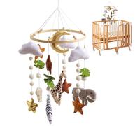 Mobile Pour Berceau - Bois, Feutre | Jouet Mobile À Suspendre Pour Berceau De Bébé | Jouets Mobiles À Arche Suspendue Pliable | Animal En Feutre Fabriqué À La Main, Sensoriel Amusant Ṕour Le