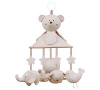 Mobile pour berceau de bébé, jouets de berceau en spirale à suspendre avec boîte à musique et hochets couineurs BB, sûrs et doux pour garçons, filles, batterie non incluse, ours |.Mobile pour les fil