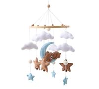 Mobile pour berceau de bébé mignon nuage en feutre lune étoile ours berceau Mobile pour chambre d'enfant décoration de pépinière