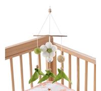 Mobile pour berceau de bébé, mobile en feutre pour, décoration à suspendre en feutre floral avec carillon à vent pour berceau, couffin et chambre d'enfant