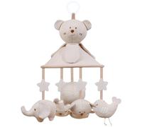 mobile pour berceau d'ours - sucette en forme d'animal mignon, accessoire apaisant pour l'heure du coucher, berceuse en peluche de qualité supérieure respectueuse de la peau | décor de crèche musicale