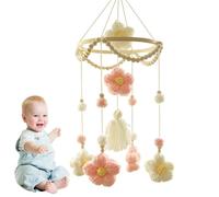 Mobile pour berceau en bas âge | Mobile tissé pour la chambre de bébé - Décoration rotative apaisante colorée Jouets sensoriels pour garçons et filles Chambre de bébé