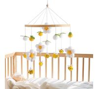 Mobile Pour Berceau - Jouets Suspendus et Décoration,Avec Pompons, Fleurs, Abeilles, Jouets De Berceau | Pour Garçons Filles Chambre Bébé Chambre À Coucher Maternelle Maison Voyage Poussette